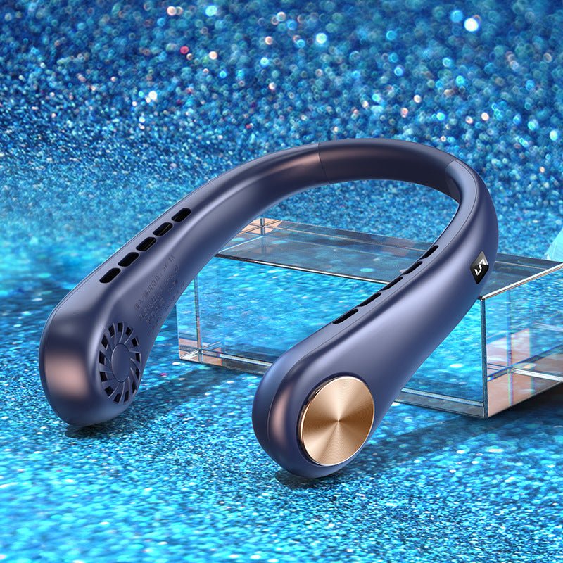 Portable Bladeless Neck Fan, USB Rechargeable Air Cooler for Sports & Summer