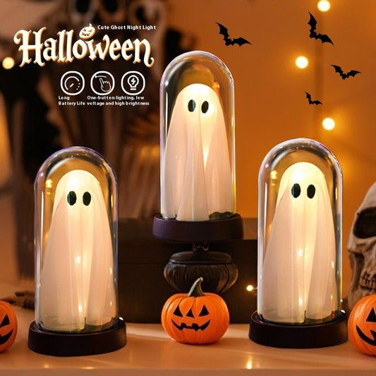 Halloween Atmosphere Decoration Desktop Ghost Small Night Lamp Ornaments
