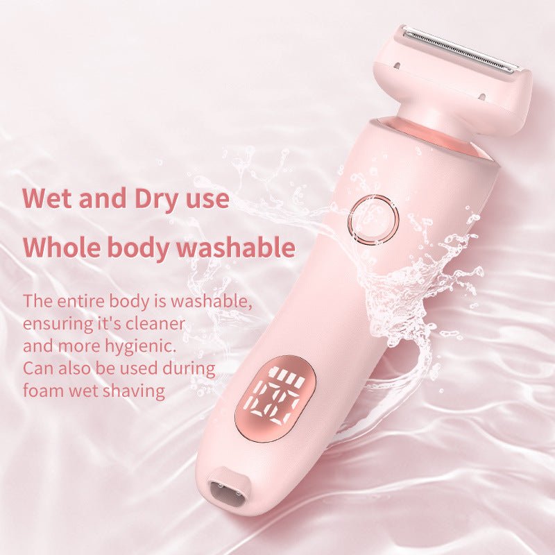 2-in-1 Women's Electric Shaver & Trimmer for Painless Body Hair Removal