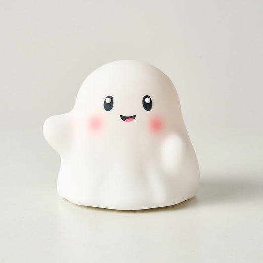 Cute Silicone Ghost Night Light, Kids Pat-Controlled Bedside Lamp for Bedroom & Nursery Decoration