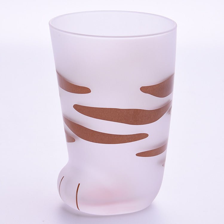 Creative Cat Paw Glass Mug – Cute Tiger Paw Design Coffee & Milk Cup