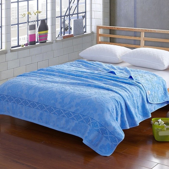 Thin Summer Cooling Duvet, Tassel Weave Cotton Blanket, for Air-conditioned Rooms
