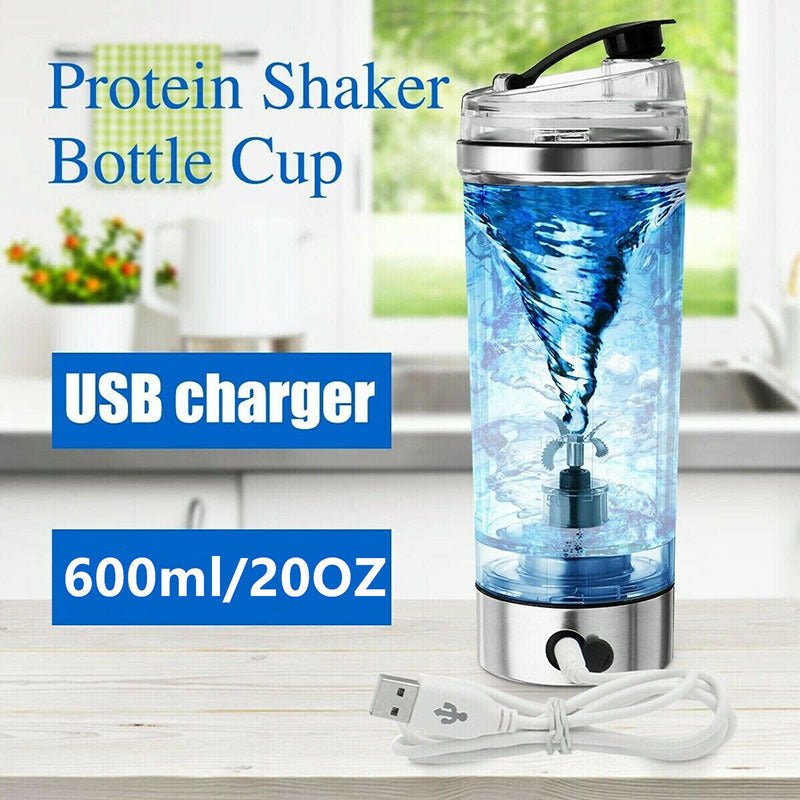 Portable Electric Protein Shaker Bottle, USB Rechargeable Blender