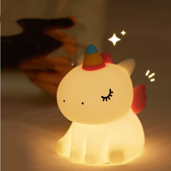 Creative Silicone Rechargeable Night Light, Portable Bedside Lamp for Kids & Bedroom Decor