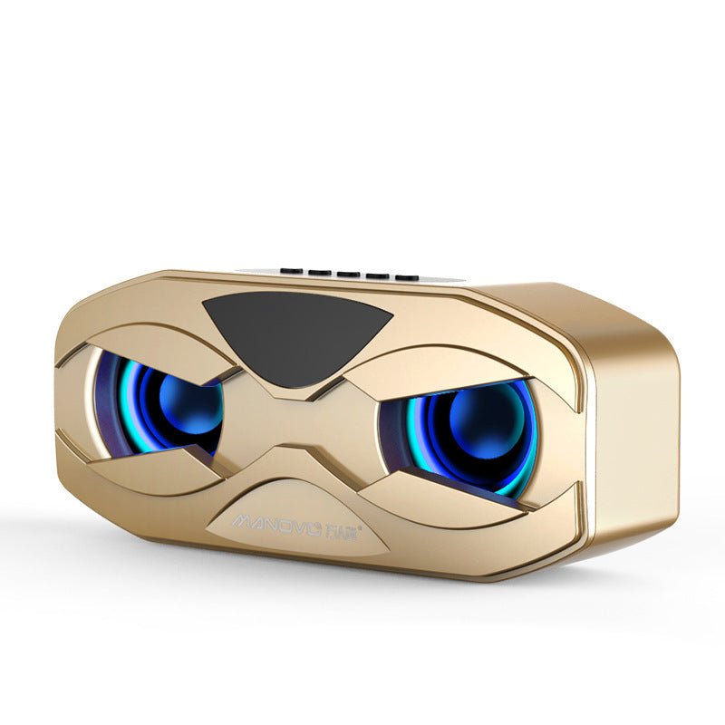 Portable Bluetooth 5.0 Speaker with FM Radio, Colorful LED Lights, Subwoofer