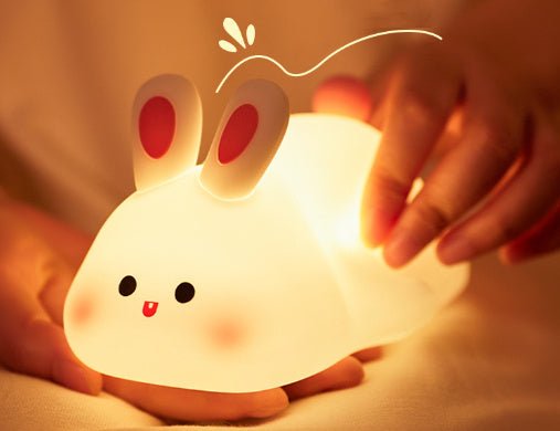 Cute Cartoon Animal Silicone LED Night Light, USB Rechargeable & Dimmable