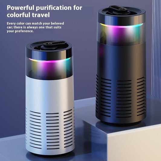 Portable Car & Home Air Purifier with Colorful LED, Formaldehyde & Odor Removal