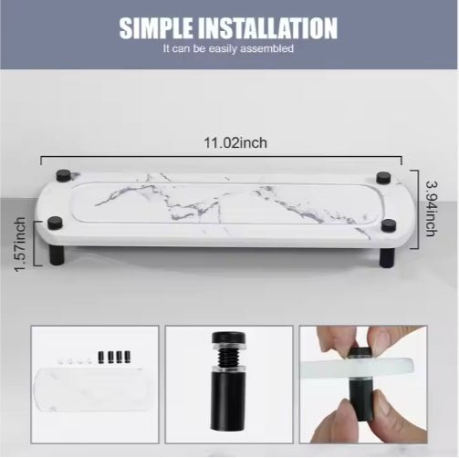 Diatomaceous Earth Sink Tray Stone Home Sink Caddy Kitchen Bathroom Instant Dry Sink Organizer