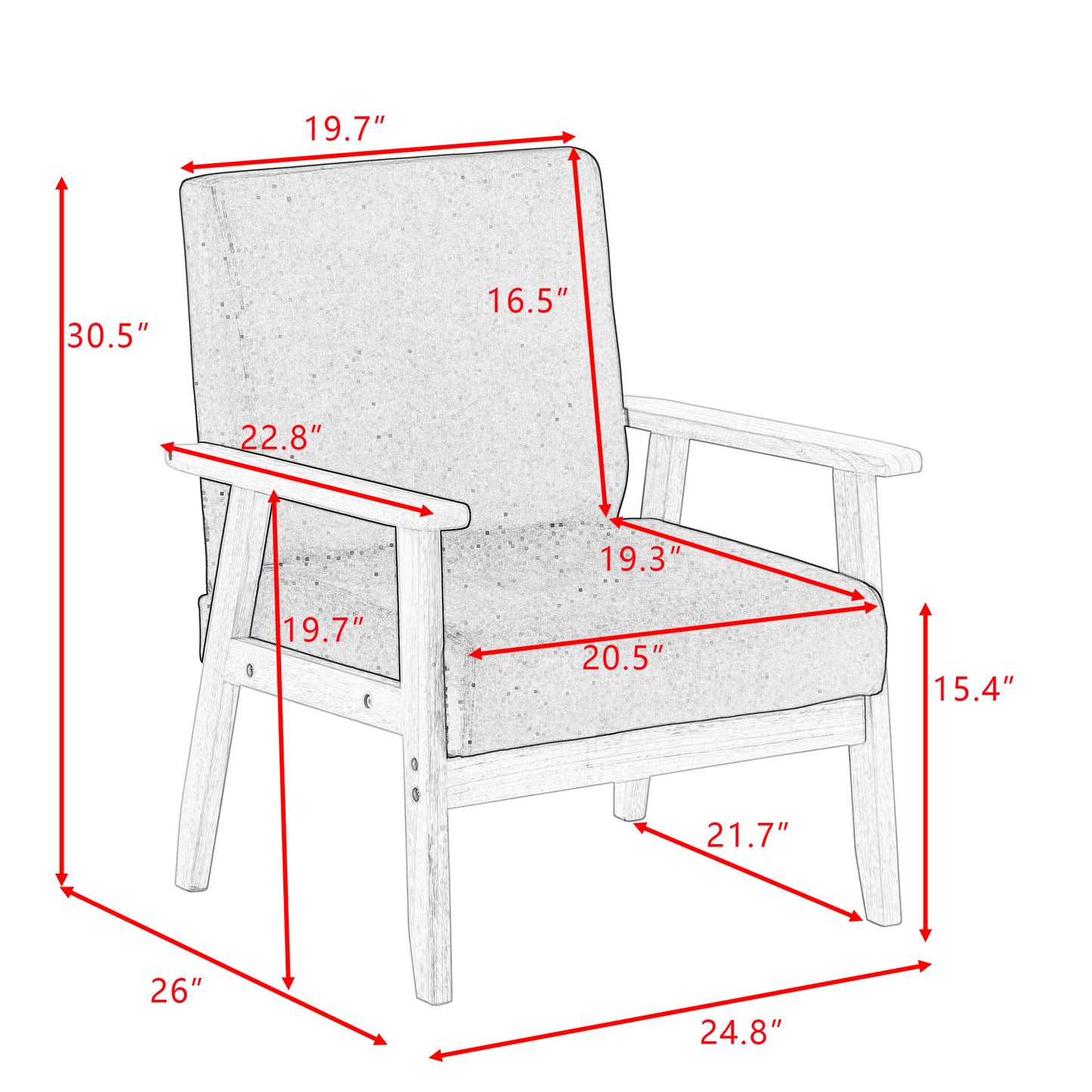 Velvet Accent Chair Relaxing Armchair With Solid Wood Frame For Living Room - DonoHome