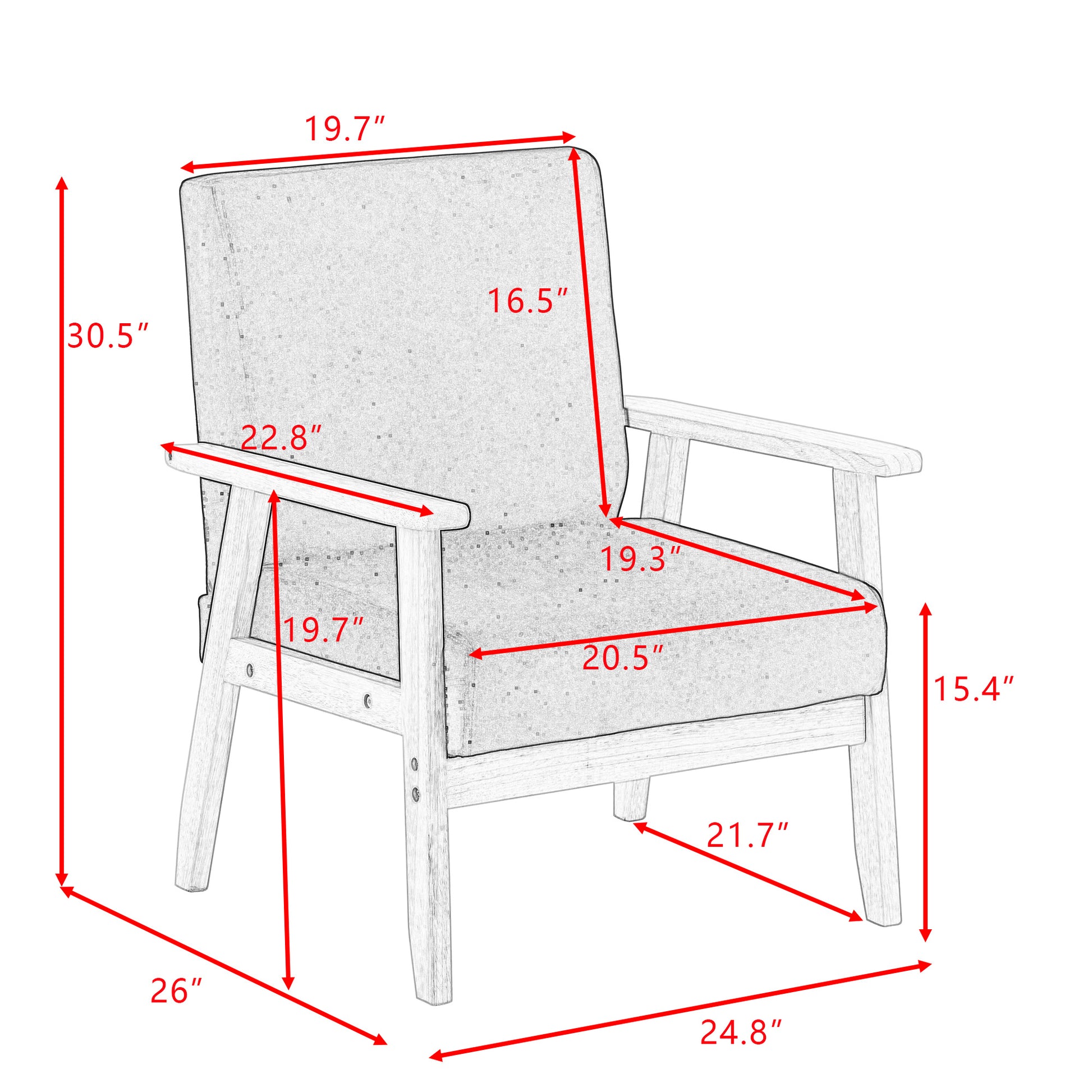 Velvet Accent Chair Relaxing Armchair With Solid Wood Frame For Living Room - DonoHome