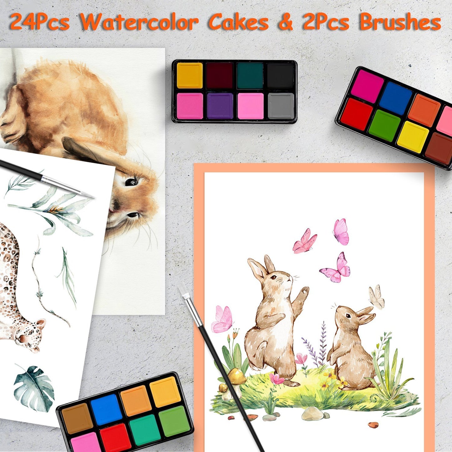 140Pcs Professional Art Kit – Colored Pencils, Oil Pastels, Crayons, Watercolor Cakes & Brushes in Wooden Box