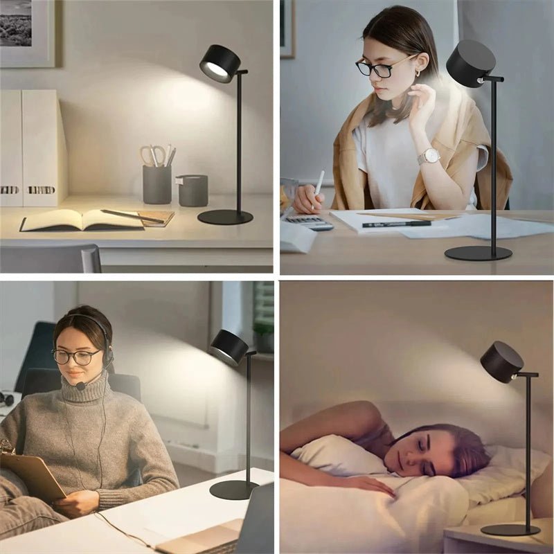 Multifunction LED Desk Lamp with Magnetic Mount, 360° Rotation & USB Rechargeable