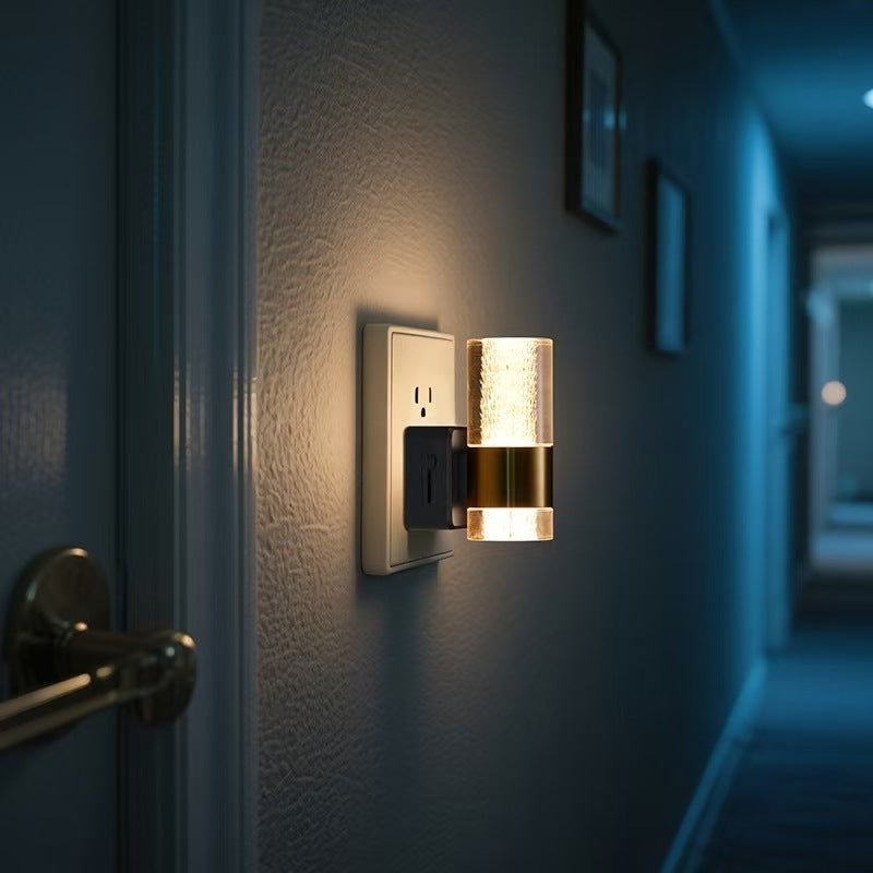 Ice Flower Plug-in Wall Mounted Sensor Night Light, Decorative Corridor & Kitchen Ambient Lamp