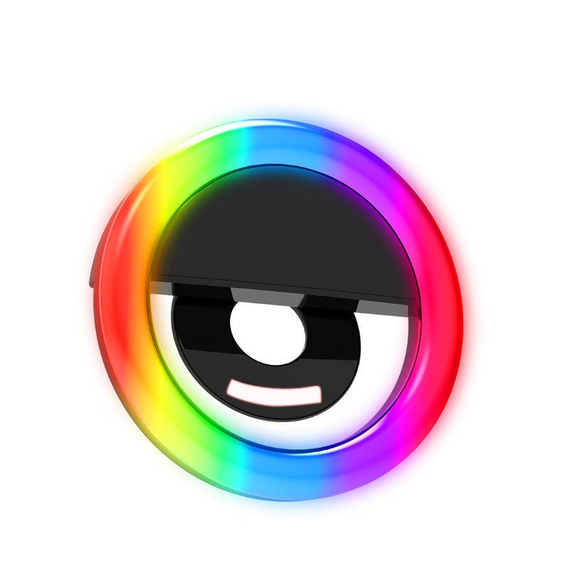 USB Rechargeable Selfie Ring Light for Phones, Laptops & iPads, 4-Level Dimming