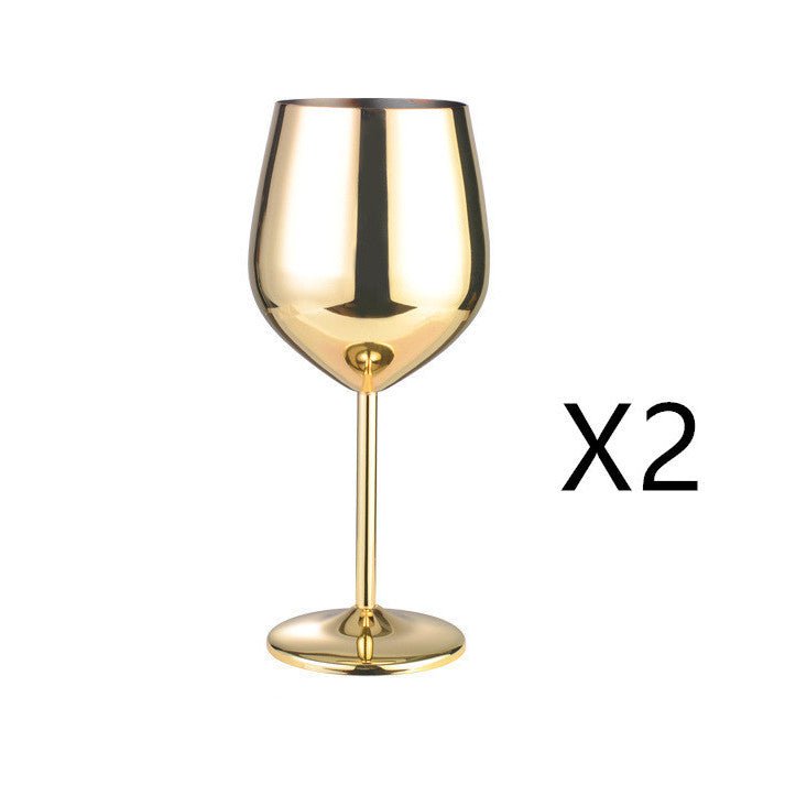 Stainless Steel Wine Glass – Modern Stemware Goblet for Red & White Wine