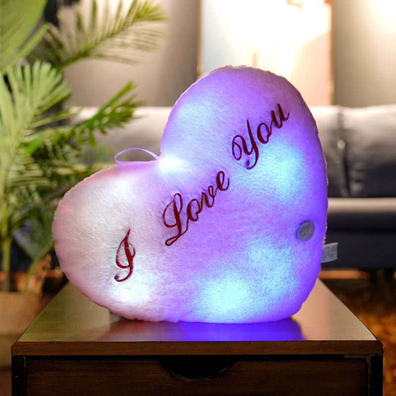 Cute Luminous Pillow – Colorful LED Light-Up Plush Cushion for Bedroom & Living Room