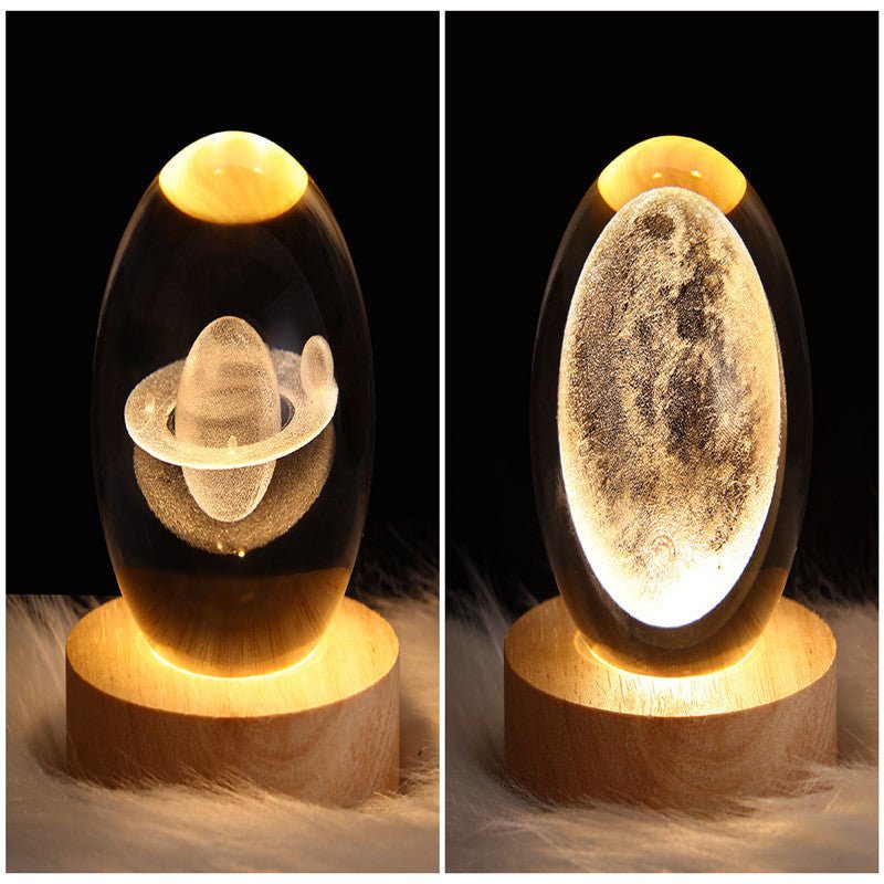 3D Galaxy Crystal Ball LED Night Light, Dimmable Table Lamp