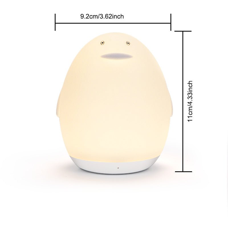 Cute Penguin RGB Silicone Night Light, USB Rechargeable Atmosphere Lamp with Color Changing Modes