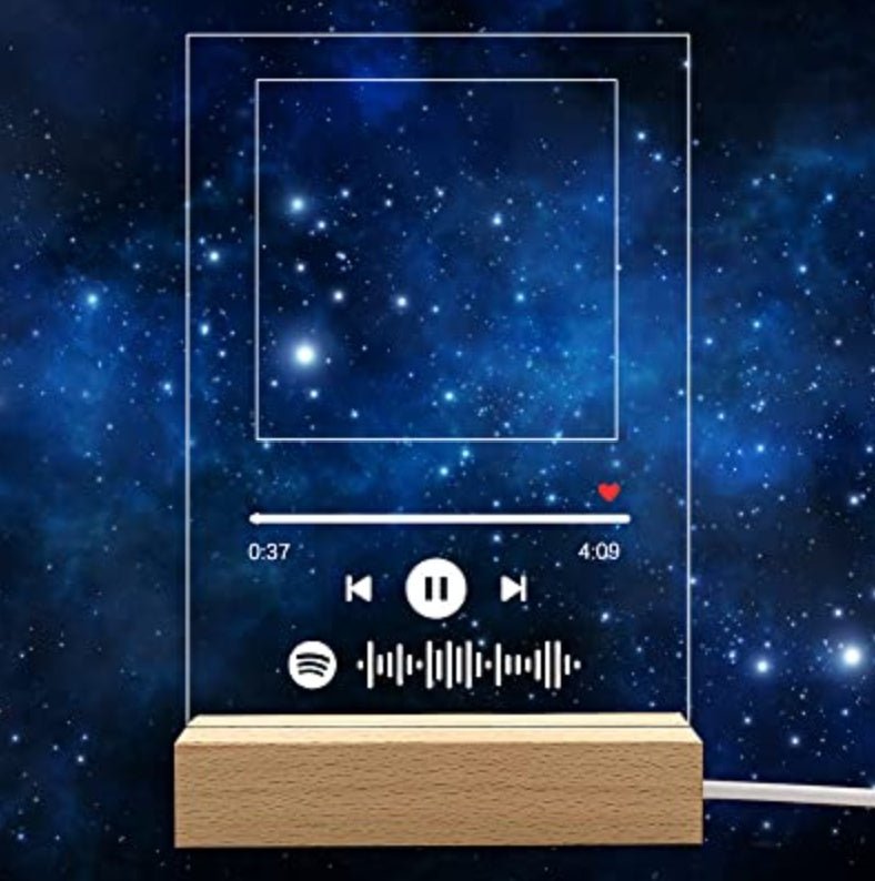 Customizable Photo Music Plaque Night Light for Commemorating Special Moments