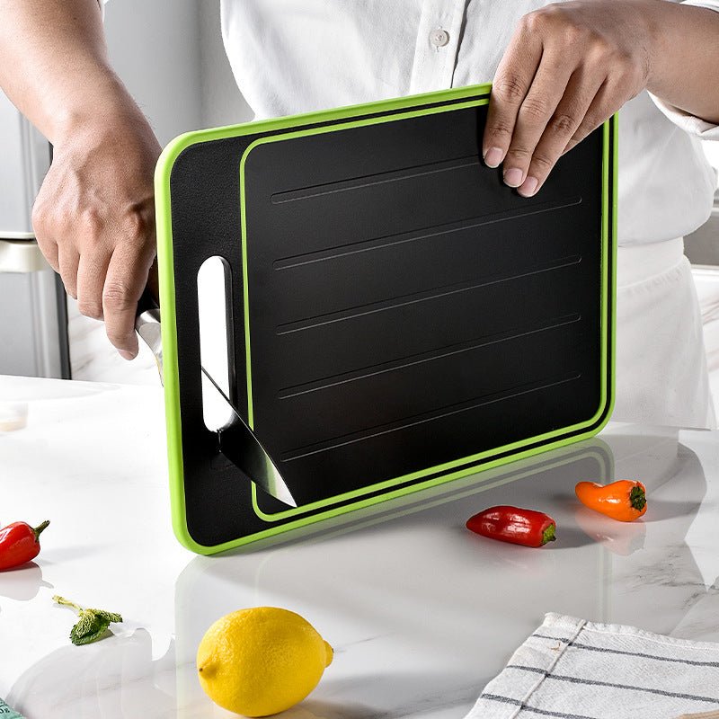 Double-Sided Cutting Board with Defrost Function & Knife Sharpener