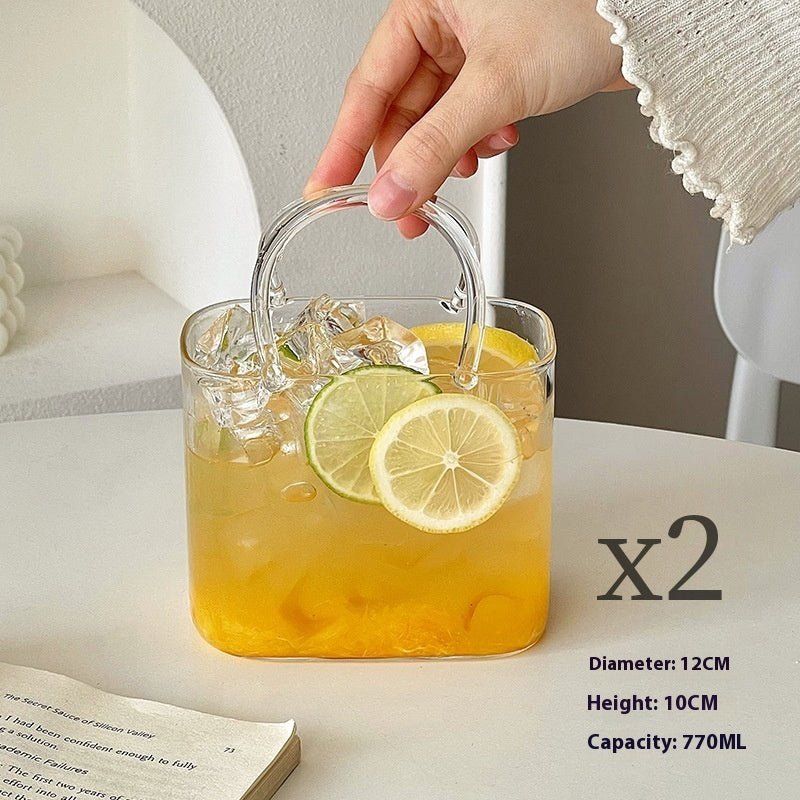 Summer Glass Handbag Cup for Fruit Teas and Cocktails