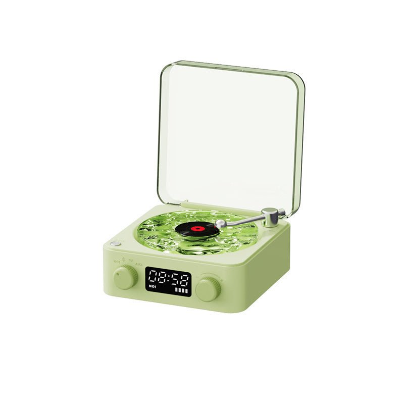 Retro Turntable Bluetooth Speaker with RGB Light & White Noise