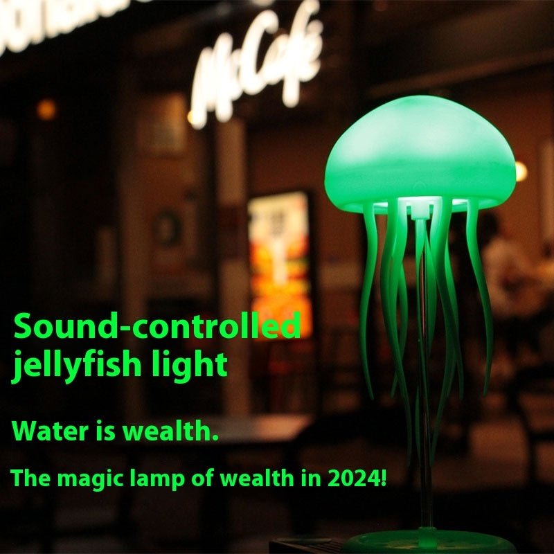 Jellyfish Mood Lamp, Portable LED Night Light for Bedside & Decor