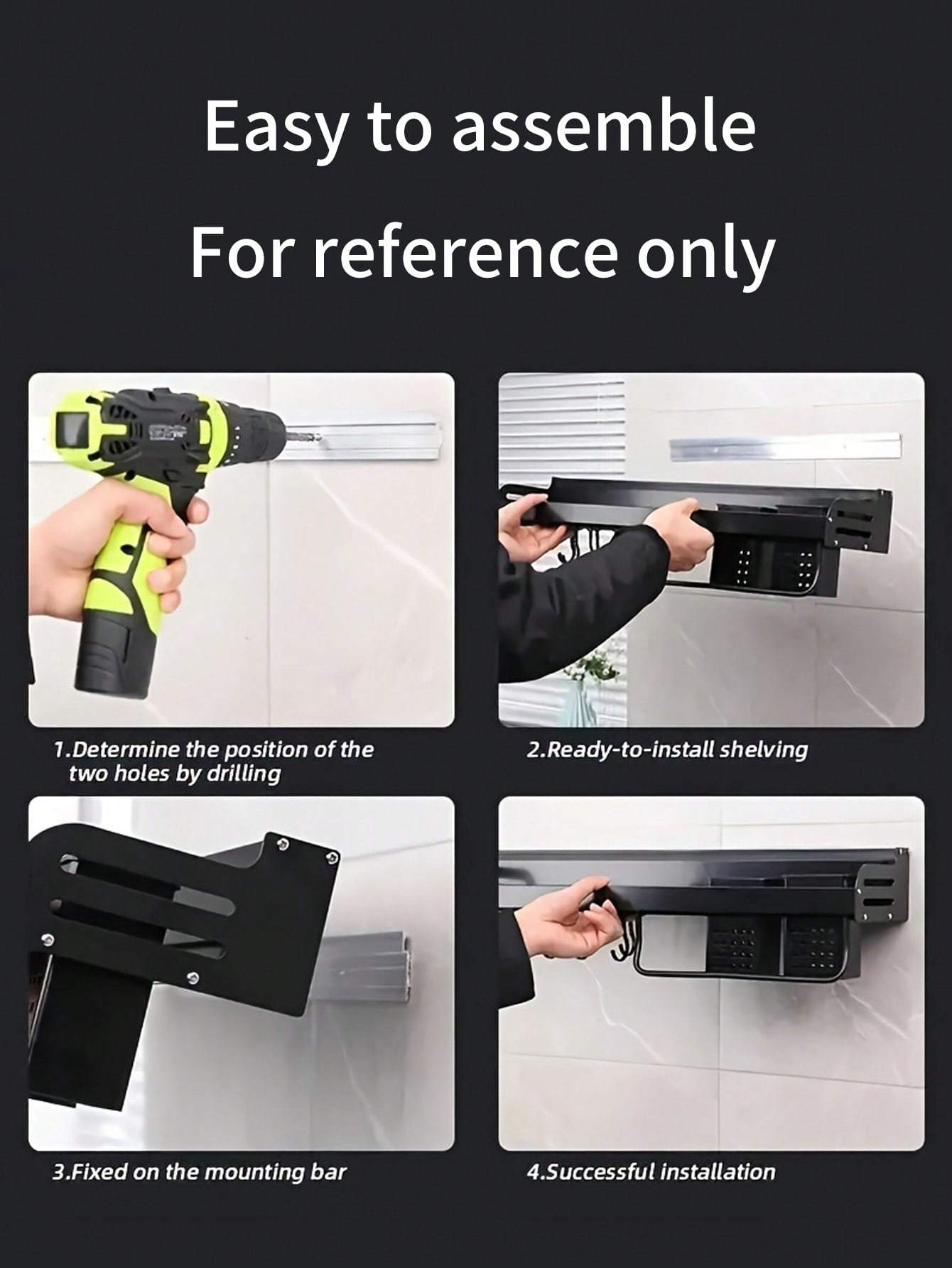 Compact Kitchen Wall Shelf with Multi-functional Storage - DonoHome