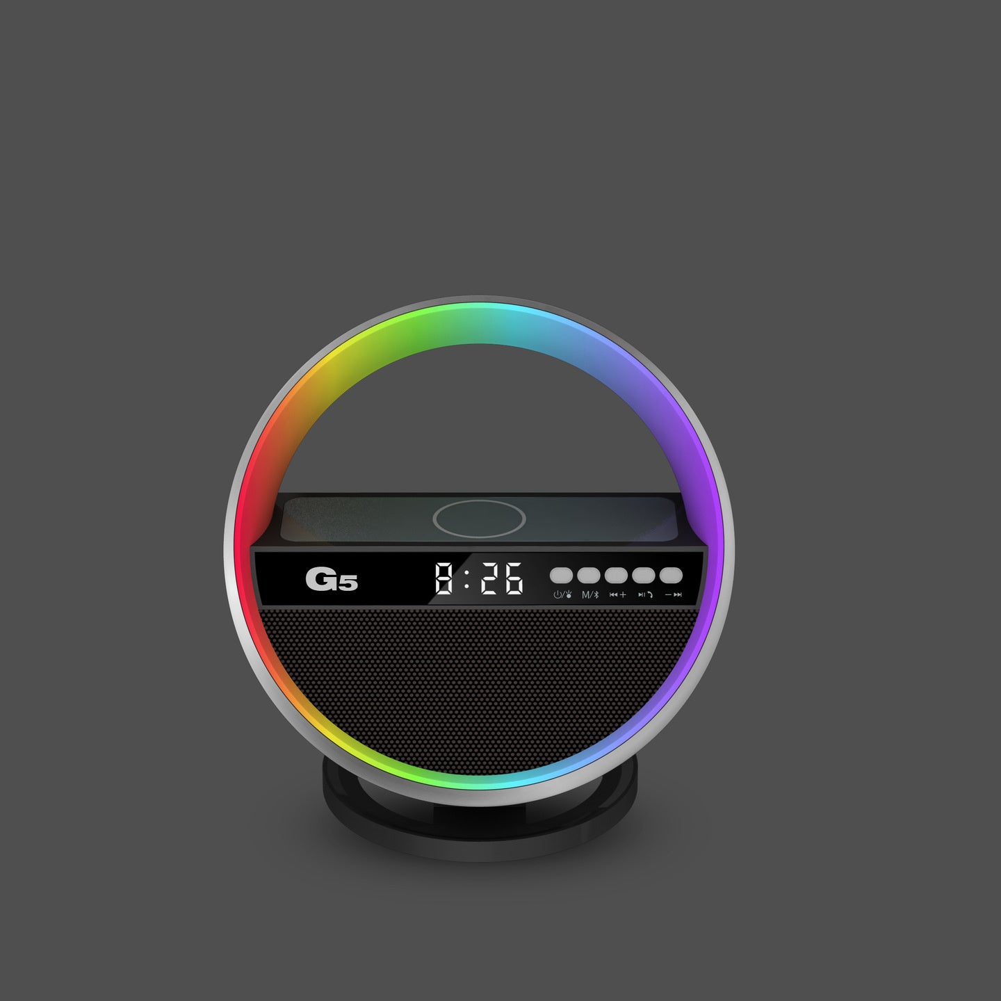 Multifunction RGB LED Lamp, Wireless Charger & Bluetooth Speaker