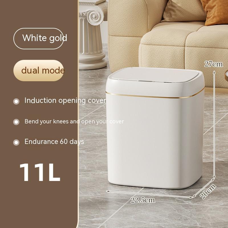 Smart Induction Trash Can with UV Sterilization, Automatic Sensor Bin