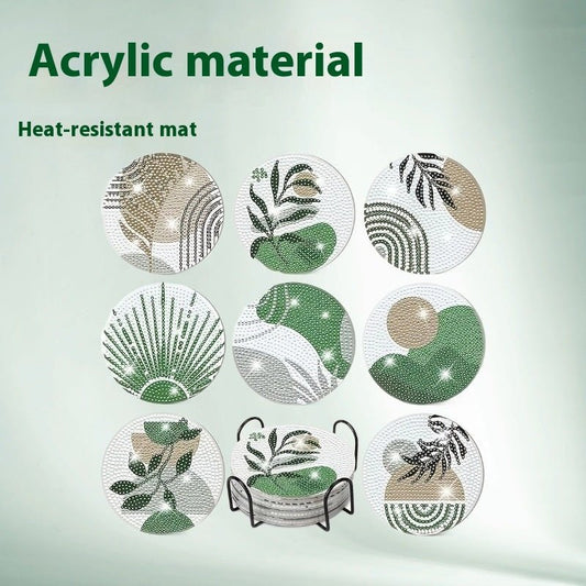 DIY Rhinestone Diamond Painting Coaster Kit, Handmade Farm Animal Set