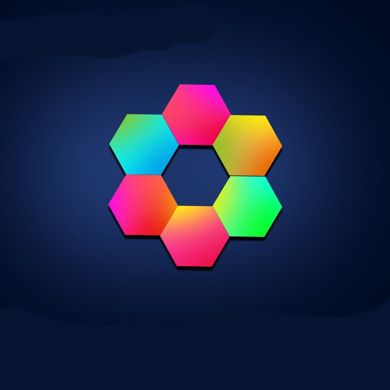 Smart Hexagon Wall Lamp, RGB LED Light Panels for Gaming & Home Decor