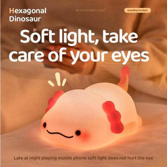 Creative Silicone Rechargeable Night Light, Portable Bedside Lamp for Kids & Bedroom Decor