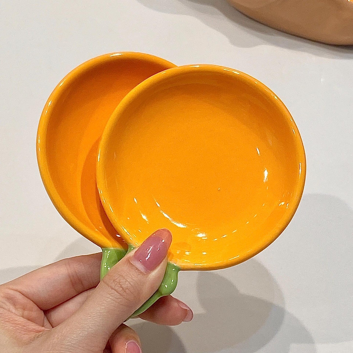 Cute Capybara Hot Pot Sauce Dish Set - Mild Luxury Retro Ceramic