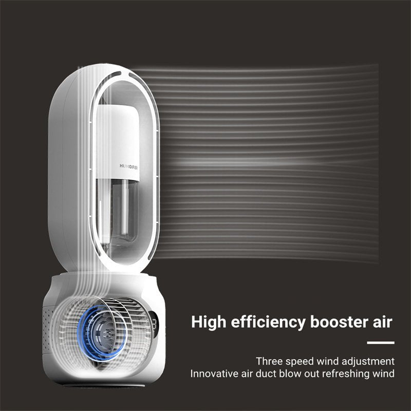 Portable Bladeless Mist Fan, USB Rechargeable Air Humidifier