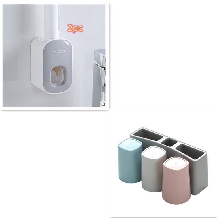 Automatic Wall-Mounted Toothpaste Dispenser & Holder, Bathroom Organizer