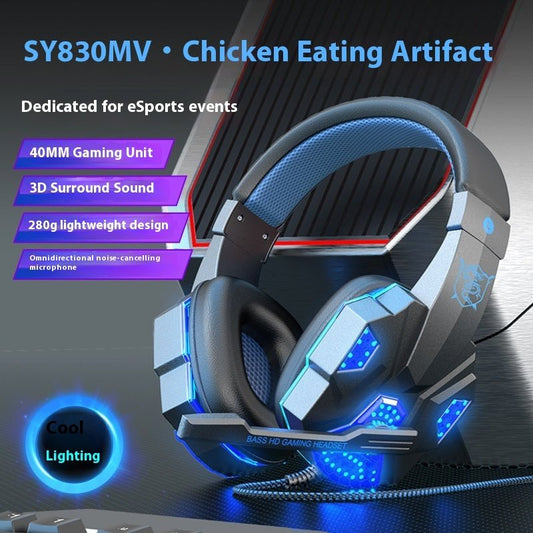 Wired Gaming Headset with Mic, E-Sports Style Headphones for PC & Laptop