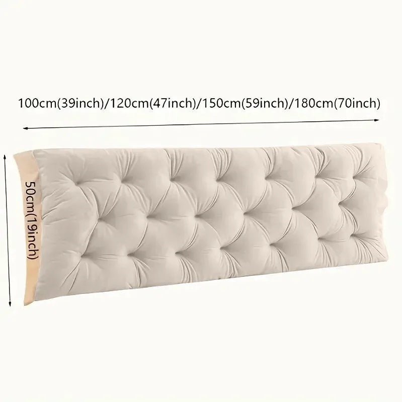 1.5m Large Headboard Cushion with Removable Cover, 3 Colors- Bed/Sofa Support Pillow - DonoHome