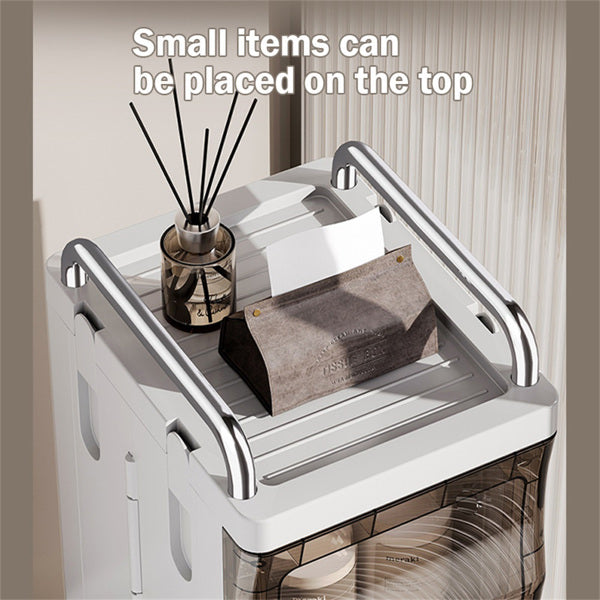 Narrow Slim Folding Storage Cabinet, Magnetic Door (Plastic, Tall)
