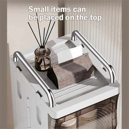 Narrow Slim Folding Storage Cabinet, Magnetic Door (Plastic, Tall)