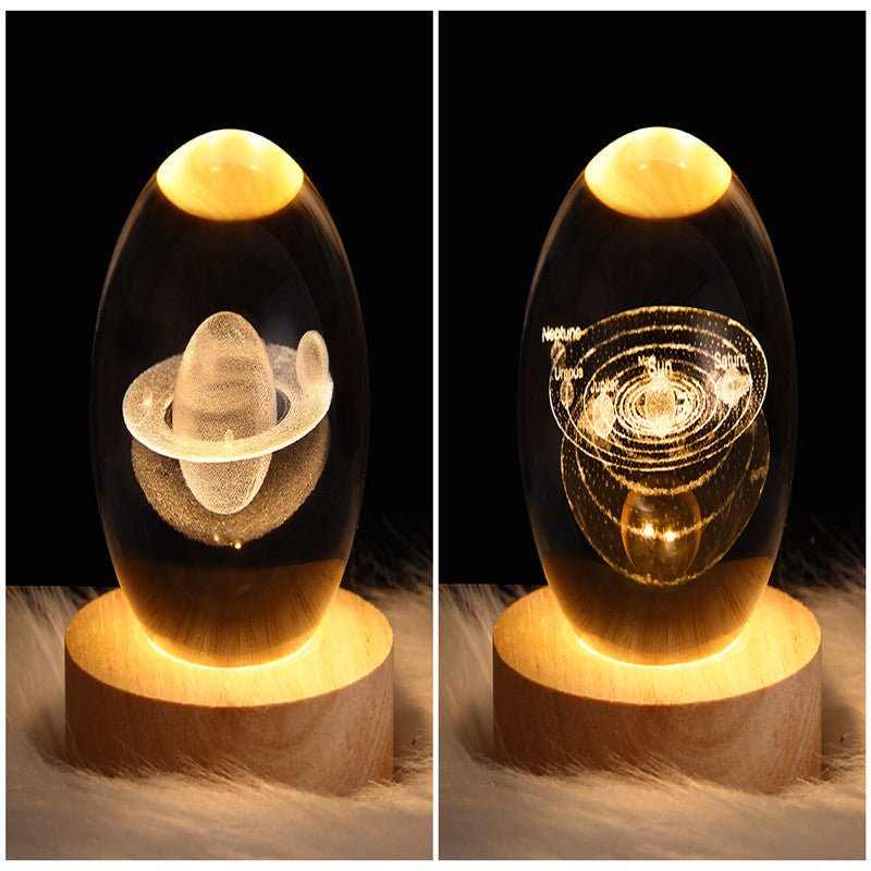 3D Galaxy Crystal Ball LED Night Light, Dimmable Table Lamp
