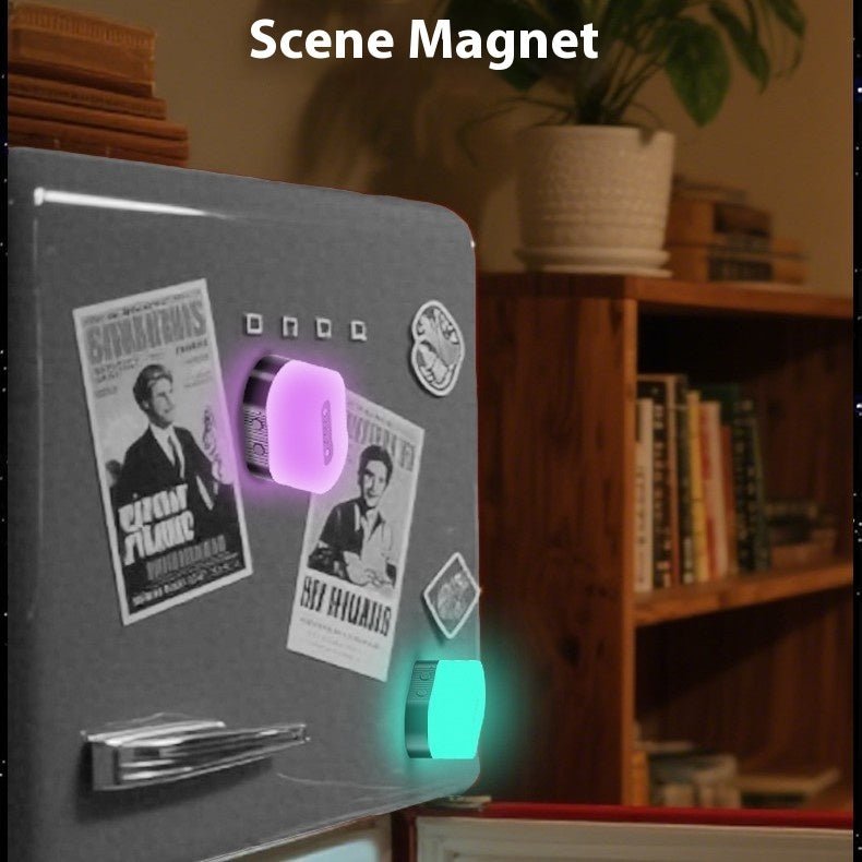 Creative Magnetic Ambient Night Light, Rechargeable Portable Lamp for Bedroom, Outdoor & Couple Decoration
