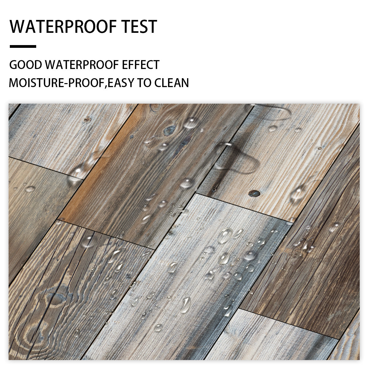 Wood Grain Mosaic Peel & Stick Wall Tiles – Waterproof Oil-Resistant PVC Stickers for Kitchen & Bathroom