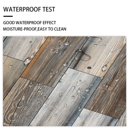 Wood Grain Mosaic Peel & Stick Wall Tiles – Waterproof Oil-Resistant PVC Stickers for Kitchen & Bathroom