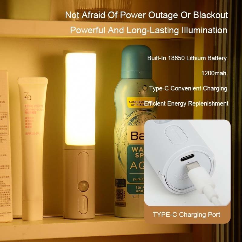 Motion Sensor LED Night Light, Dimmable & Rechargeable Wall Lamp