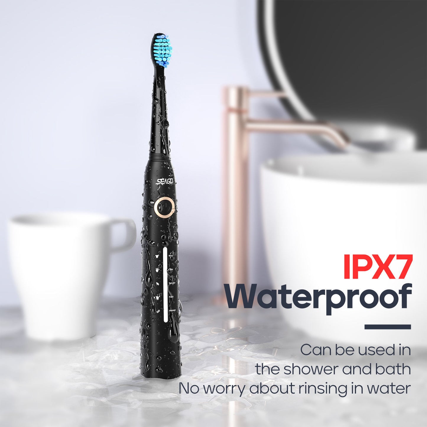 SEAGO Rechargeable Electric Toothbrush – 5 Cleaning Modes, Teeth Whitening Oral Care - DonoHome