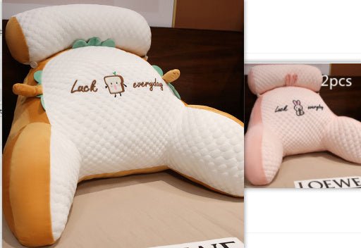 Large Fluffy Reading Cushion – Soft Bedside Backrest & Lumbar Support Pillow for Sofa, Bed & Office Chair