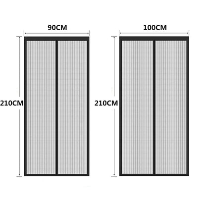 Magnetic Mesh Door Screen – Soft Curtain with Velcro & Pushpins for Insect Protection