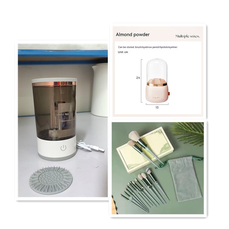 Automatic Electric Makeup Brush Cleaner with USB Charging, Portable Cleaning Tool
