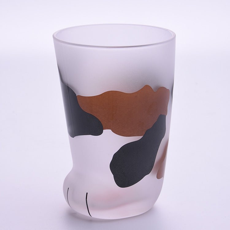 Creative Cat Paw Glass Mug – Cute Tiger Paw Design Coffee & Milk Cup